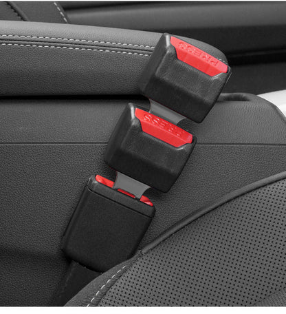 Autogordel Verlengclip 2-Pack – Veiligheidsaccessoire voor Extra Ruimte & Comfort in de Auto | Zwart Metaal & Kunststof