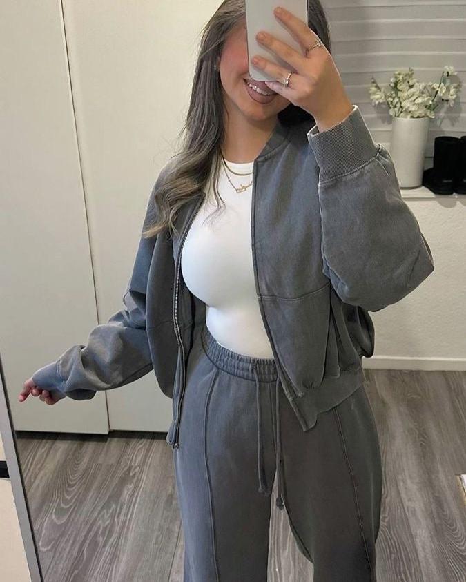 Sophie | Trendy Comfortabele Winter Bomber Tracksuit 12