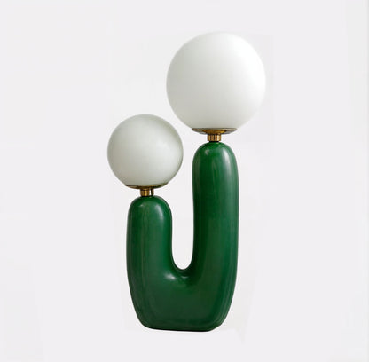 Elora Minimalistische Hars Tafellamp – Moderne Designlamp met Keramische Voet en Zacht Diffuus Licht voor Rustige Interieurs