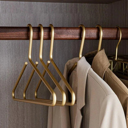Luxe Metalen Kleerhangers – Mattgoud & Zilver Design, Ruimtebesparend en Extra Stevig (Set van 5)