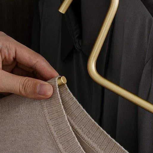 Luxe Metalen Kleerhangers – Mattgoud & Zilver Design, Ruimtebesparend en Extra Stevig (Set van 5)