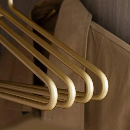 Luxe Metalen Kleerhangers – Mattgoud & Zilver Design, Ruimtebesparend en Extra Stevig (Set van 5)