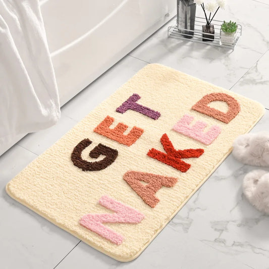 LuxeQuote Badmat – Zachte en Antislip Badmat met Tekst | Modern, Stijlvol & Comfortabel