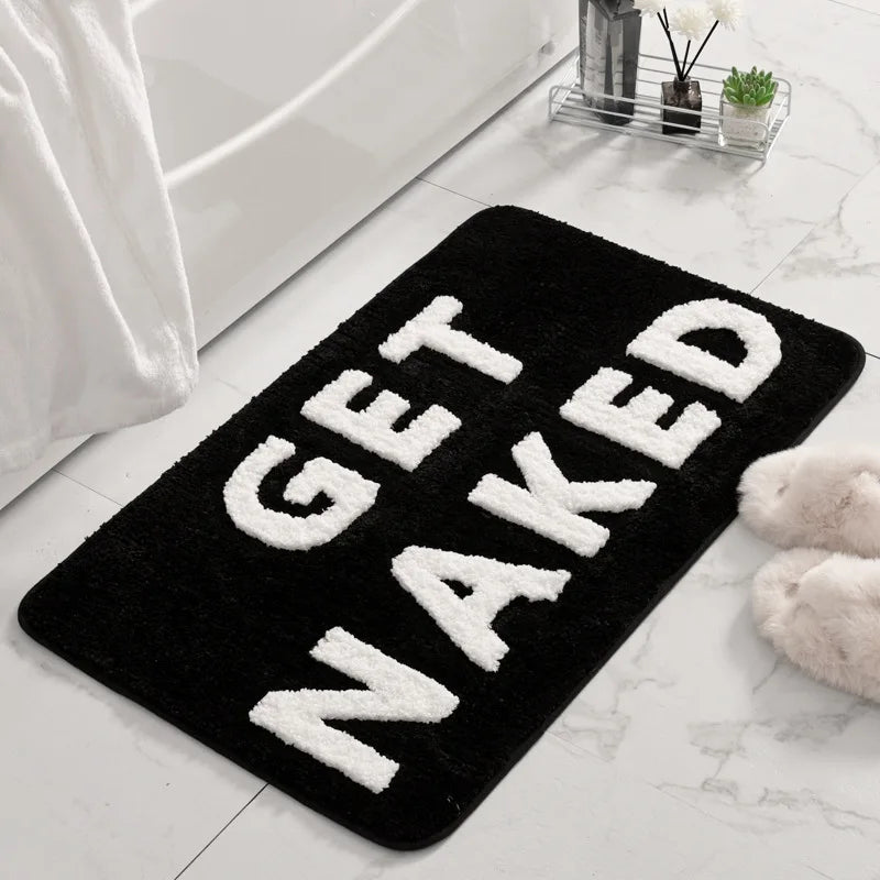 LuxeQuote Badmat – Zachte en Antislip Badmat met Tekst | Modern, Stijlvol & Comfortabel