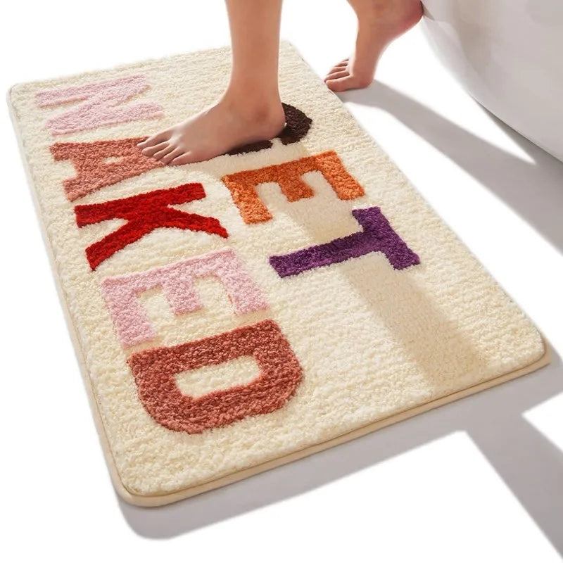 LuxeQuote Badmat – Zachte en Antislip Badmat met Tekst | Modern, Stijlvol & Comfortabel