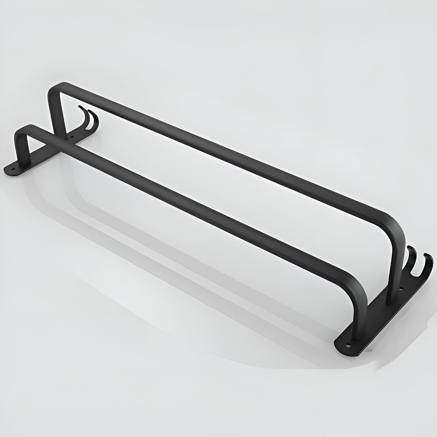 LuxeRack – Wandgemonteerde Handdoekhouder van Aluminium met 2 of 3 Stangen – Zwart, Modern, Ruimtebesparend en Zonder Boren