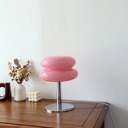 Macaron Kleur Tafellamp met Dimbare Verlichting – 28 cm Hoog, Ideaal voor Woonkamer en Slaapkamer