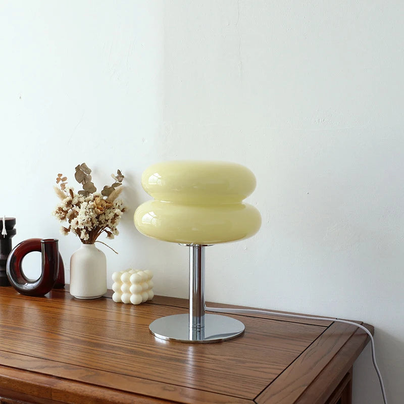 Macaron Kleur Tafellamp met Dimbare Verlichting – 28 cm Hoog, Ideaal voor Woonkamer en Slaapkamer