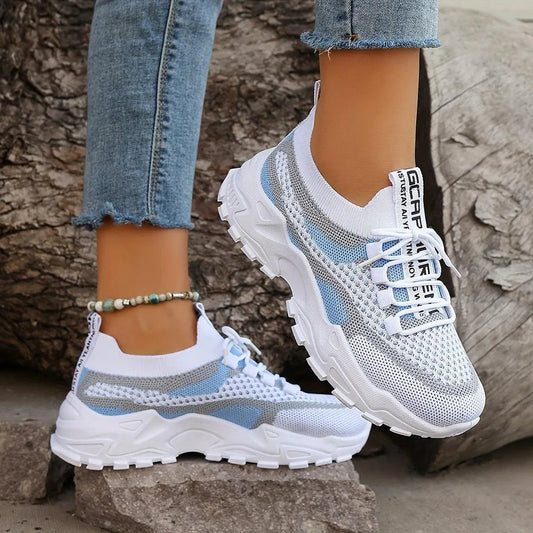 Dames sneakers – comfortabel, ademend, modern design, dagelijks