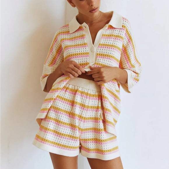 Emma | Trendy Korte Mouwen Set voor Dames 3