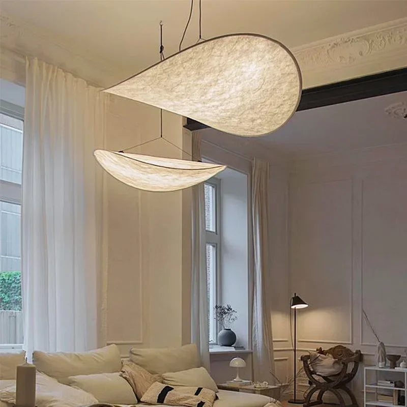 LumaVela Handgemaakte Organische Hanglamp – Design Verlichting van Textiel