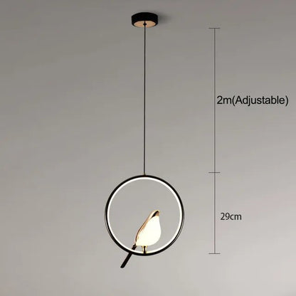 Aurela Design Hanglamp met Vogel – Minimalistisch Sculpturaal Lichtobject