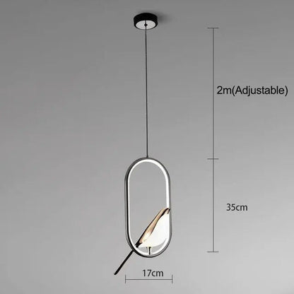 Aurela Design Hanglamp met Vogel – Minimalistisch Sculpturaal Lichtobject