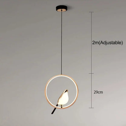 Aurela Design Hanglamp met Vogel – Minimalistisch Sculpturaal Lichtobject