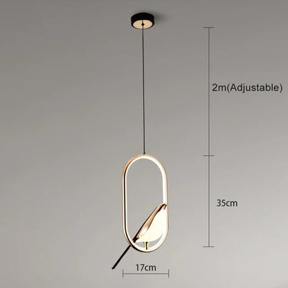 Aurela Design Hanglamp met Vogel – Minimalistisch Sculpturaal Lichtobject