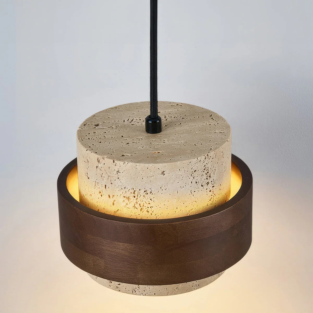 Walnut Stone Hanglamp – Natuurlijke Elegantiek met Moderne Uitstraling