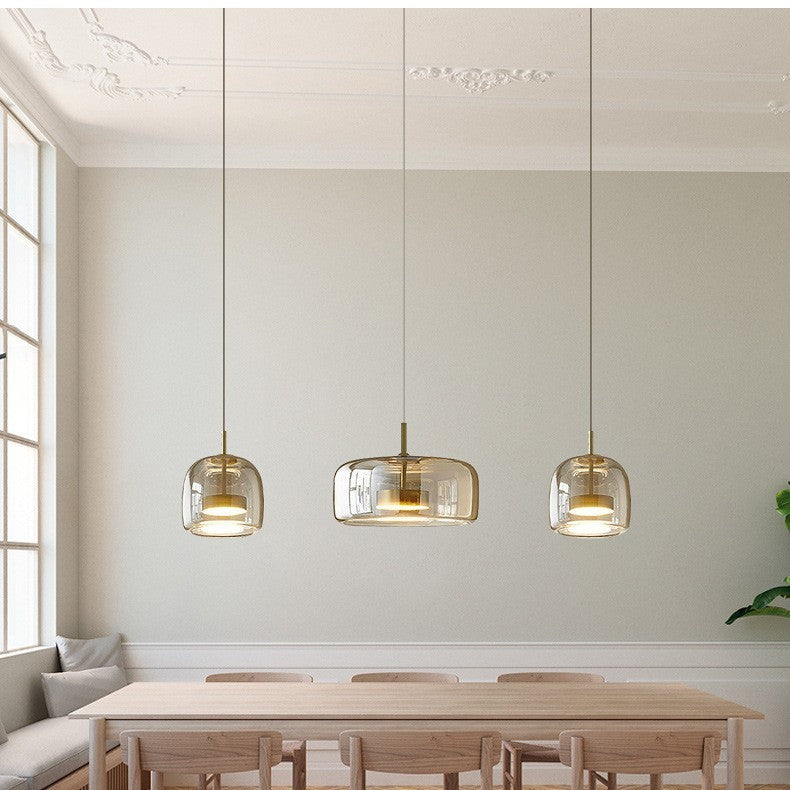 Luminara | Elegant Minimalist Glass Hanglamp voor Woonkamer en Eetkamer 4