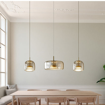Luminara | Elegant Minimalist Glass Hanglamp voor Woonkamer en Eetkamer 4