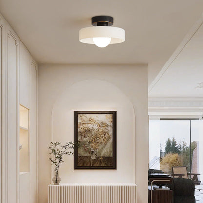 Franse Bauhaus Plafondlamp - Modern Design Messing Glas