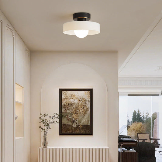 Franse Bauhaus Plafondlamp - Modern Design Messing Glas