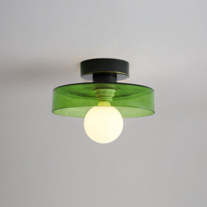 Franse Bauhaus Plafondlamp - Modern Design Messing Glas