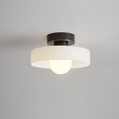 Franse Bauhaus Plafondlamp - Modern Design Messing Glas