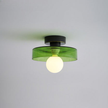 Franse Bauhaus Plafondlamp - Modern Design Messing Glas