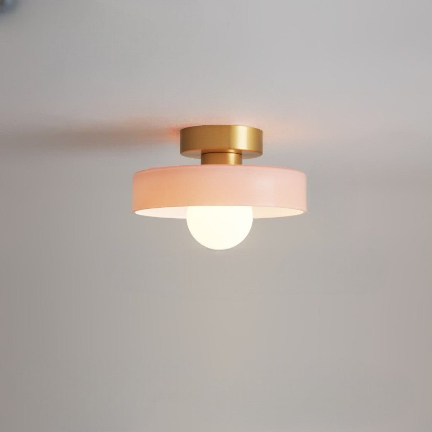 Franse Bauhaus Plafondlamp - Modern Design Messing Glas