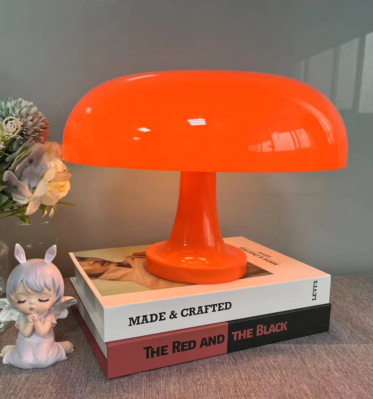 Oplaadbare Tafellamp met Dimbare Driekleurige Verlichting - Modern Bauhaus Design, USB-C, Duurzaam Materiaal