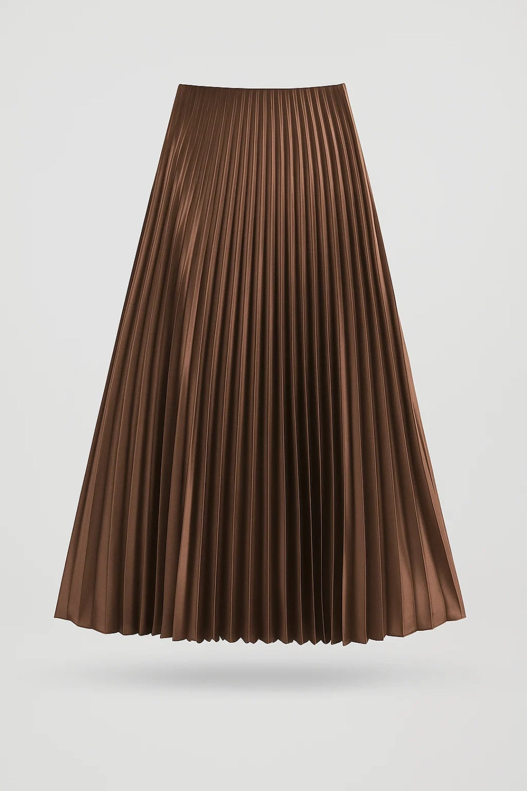 Dames midi rok – geplooid, A-lijn, hoge taille, elegant