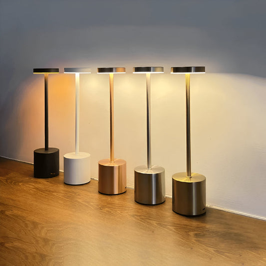 RetroGlow – Retro LED Tafellamp met Dimbare USB-oplaadbare Verlichting