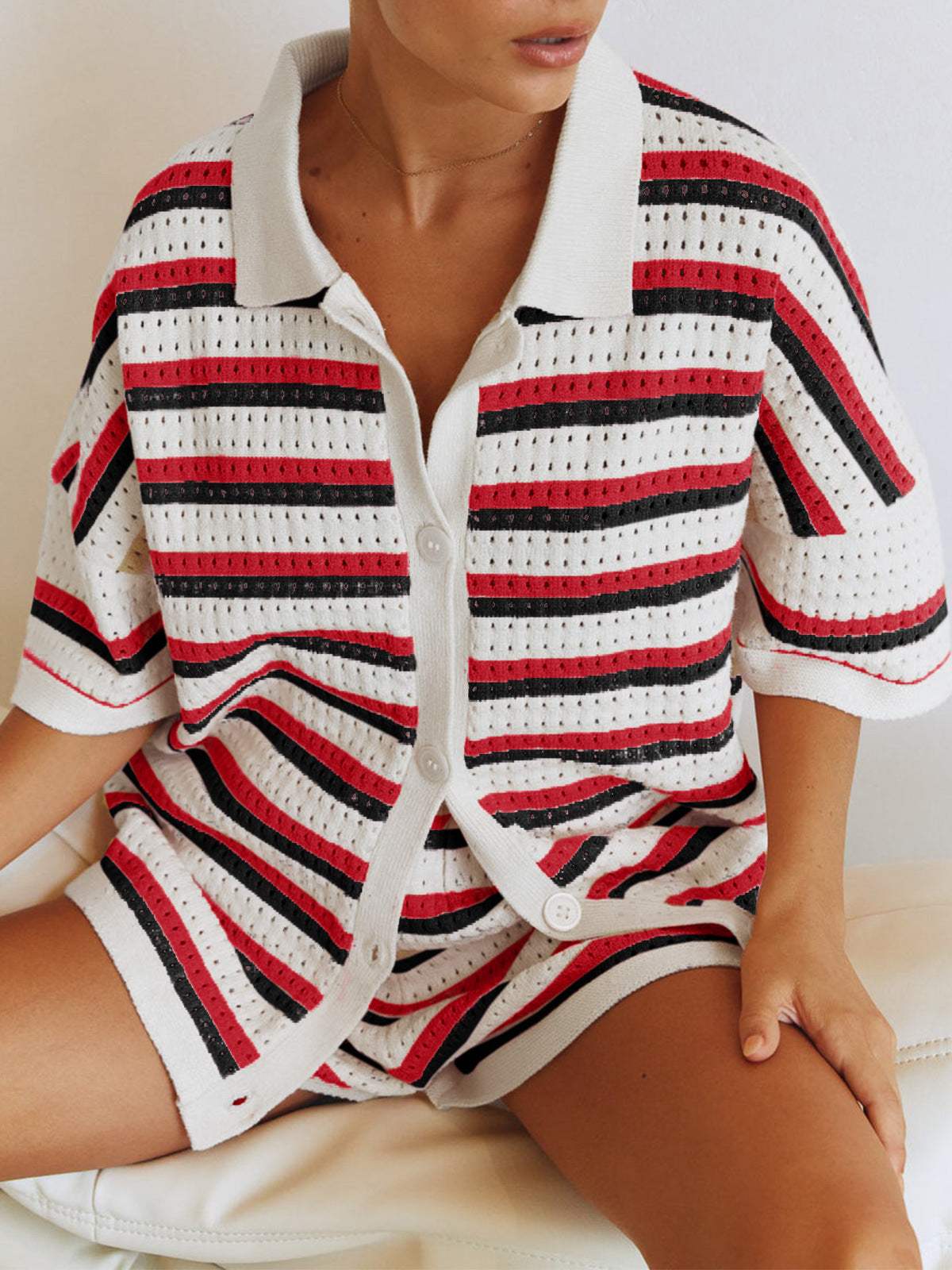 Emma | Trendy Korte Mouwen Set voor Dames 4