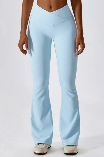 Dames set – flare legging en high-neck top, stretch en comfortabel