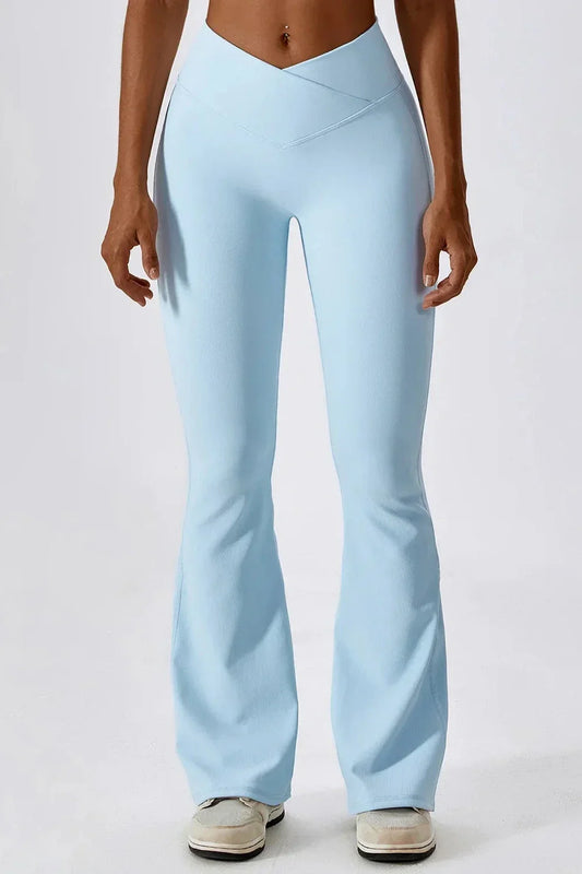 Dames set – flare legging en high-neck top, stretch en comfortabel