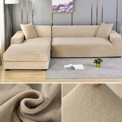 Velura – Stretch fluwelen bankhoes voor sofa’s en hoekbanken | Luxe bescherming tegen vlekken & slijtage