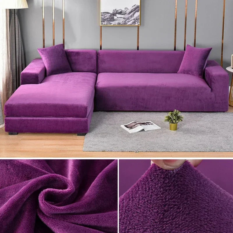 Velura – Stretch fluwelen bankhoes voor sofa’s en hoekbanken | Luxe bescherming tegen vlekken & slijtage