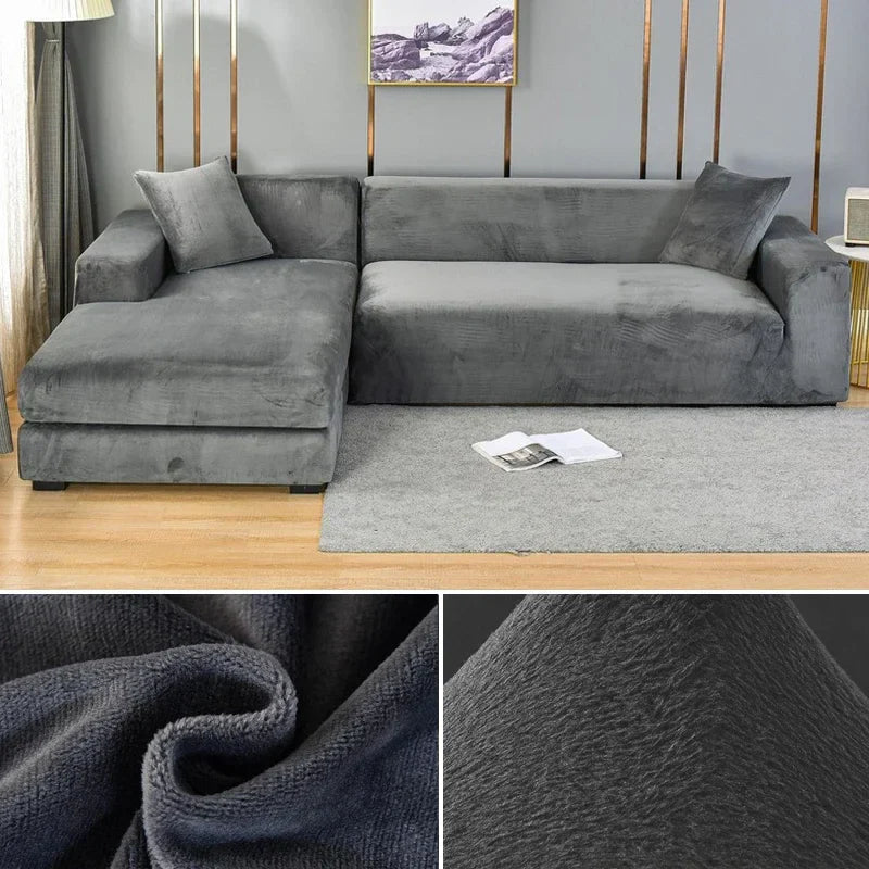 Velura – Stretch fluwelen bankhoes voor sofa’s en hoekbanken | Luxe bescherming tegen vlekken & slijtage