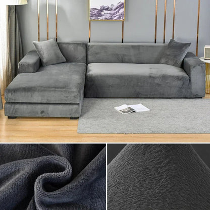 Velura – Stretch fluwelen bankhoes voor sofa’s en hoekbanken | Luxe bescherming tegen vlekken & slijtage