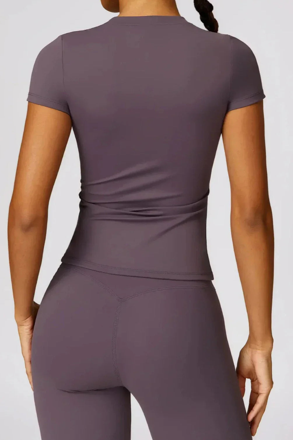 Dames sportset – seamless legging en T-shirt, high-waist en stretch