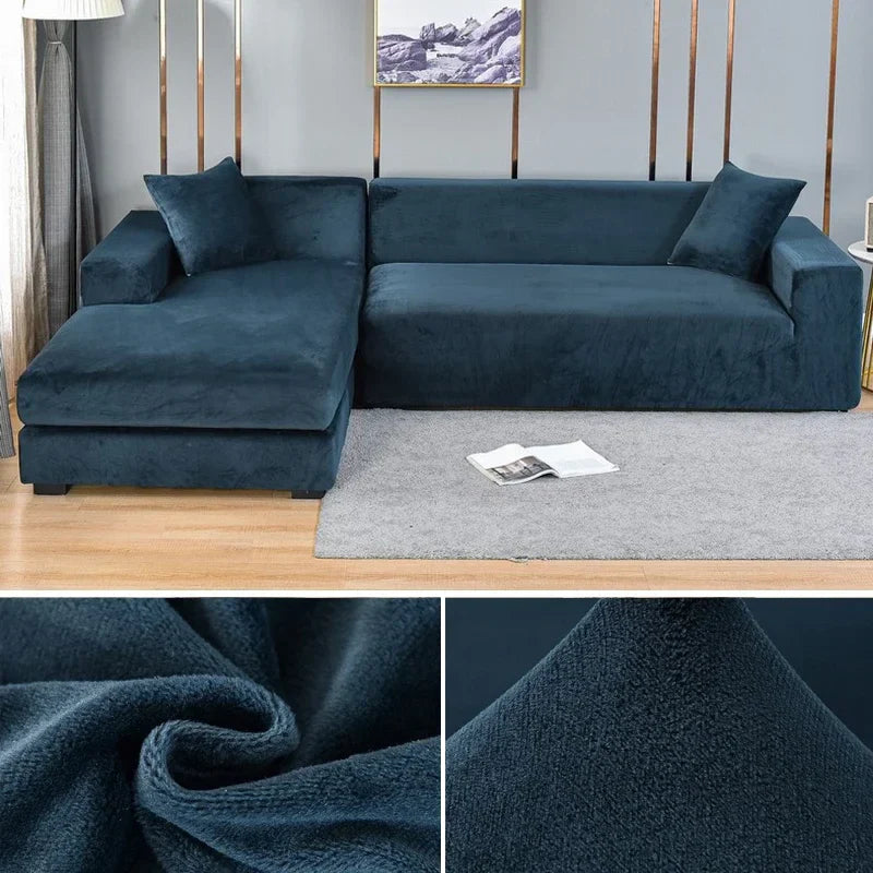 Velura – Stretch fluwelen bankhoes voor sofa’s en hoekbanken | Luxe bescherming tegen vlekken & slijtage