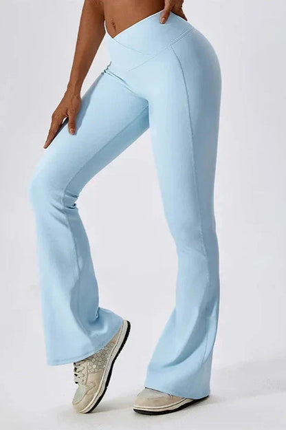 Dames set – flare legging en high-neck top, stretch en comfortabel