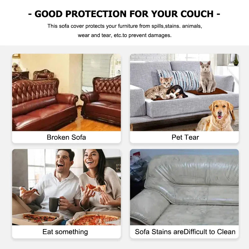 Sofa hoes – Elastische hoes van polyester & spandex, anti-slip, waterafstotend