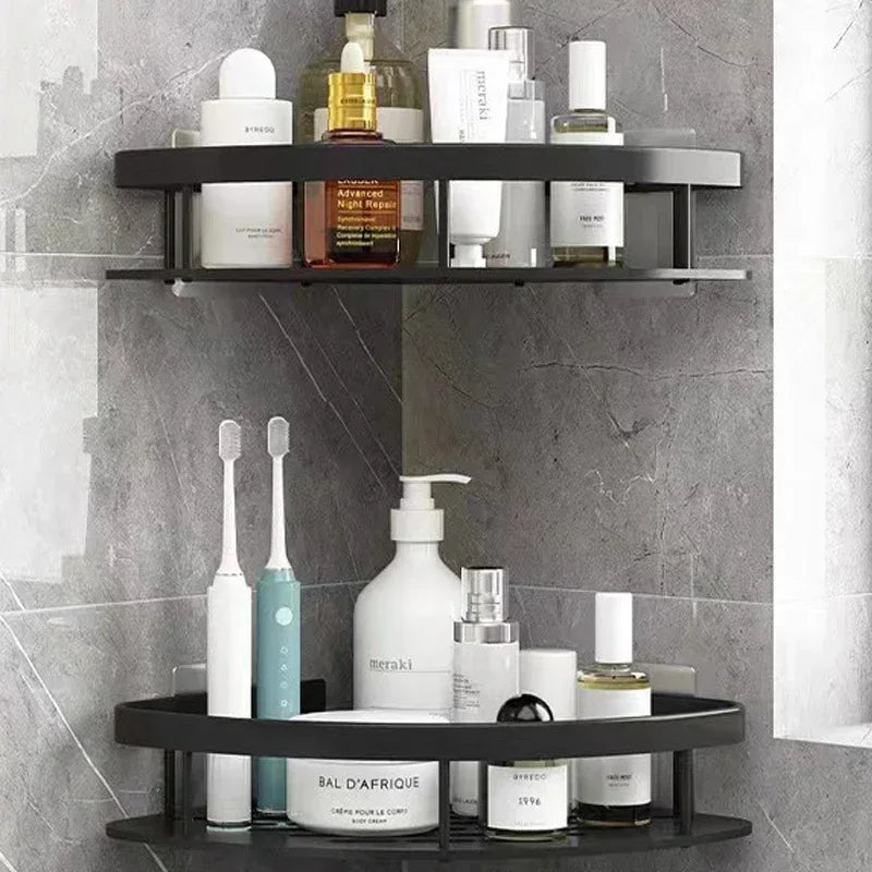 AlumiFix Douche Hoekrek – Aluminium Wandplank zonder Boren