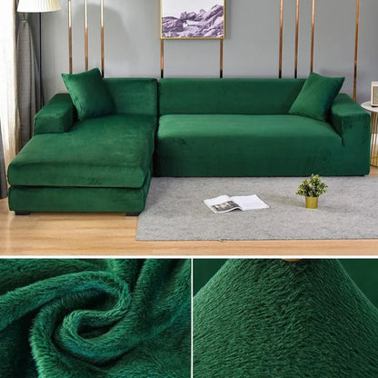 Velura – Stretch fluwelen bankhoes voor sofa’s en hoekbanken | Luxe bescherming tegen vlekken & slijtage
