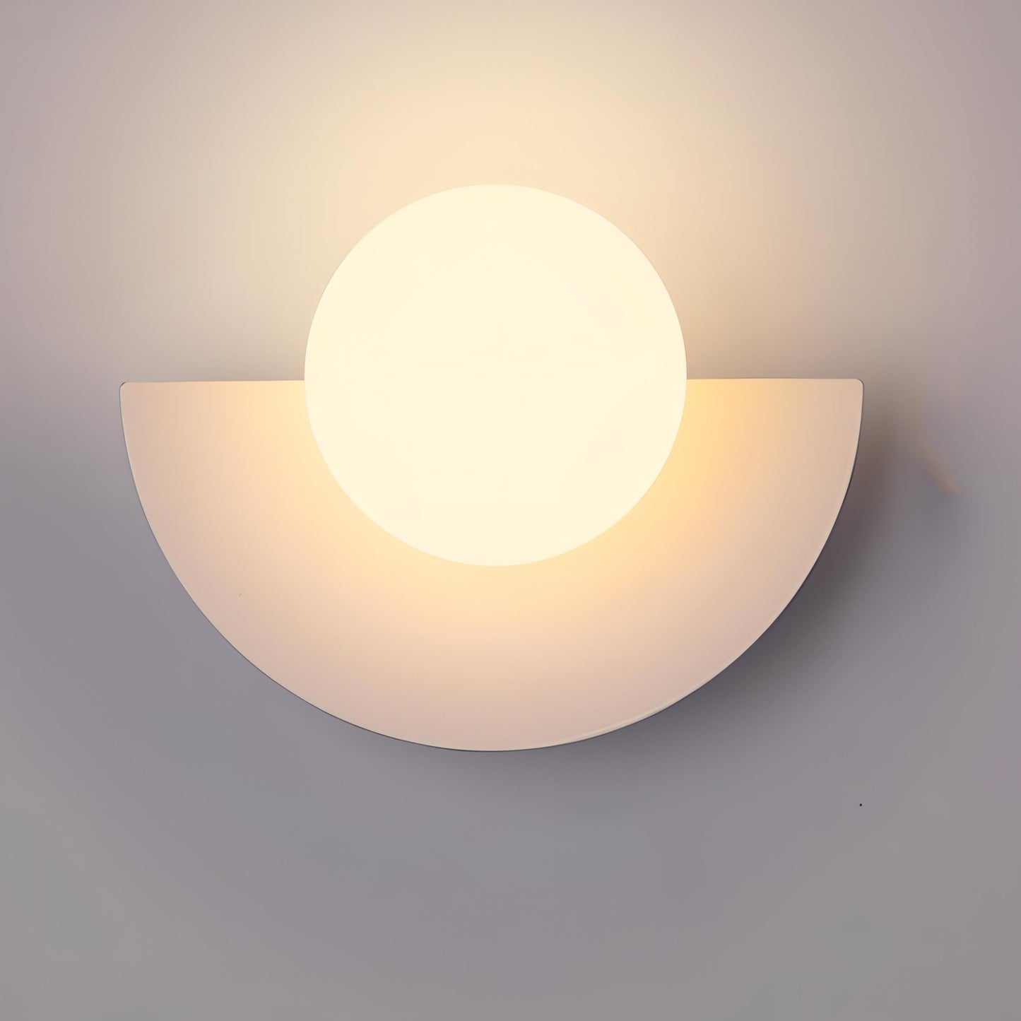 Halfronde Scandinavische Wandlamp – Everest | Minimalistisch Design in Metaal & Acryl met LED Lichtbron | Ideaal voor Hal, Slaapkamer of Woonruimte