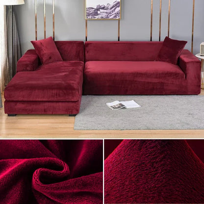 Velura – Stretch fluwelen bankhoes voor sofa’s en hoekbanken | Luxe bescherming tegen vlekken & slijtage