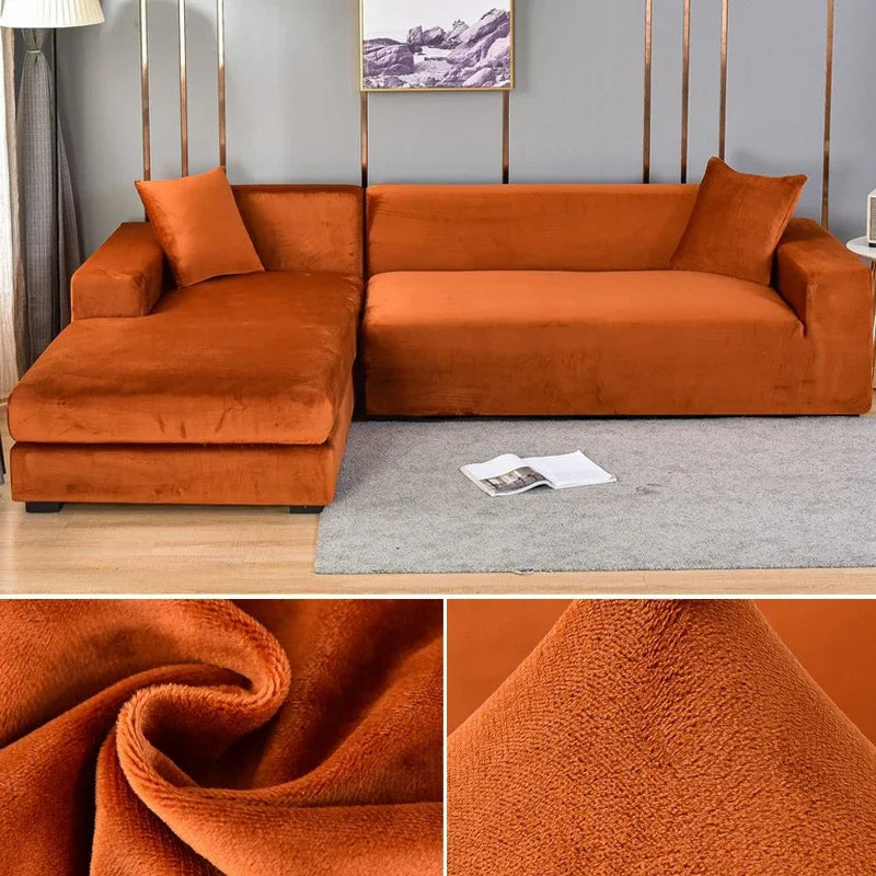Velura – Stretch fluwelen bankhoes voor sofa’s en hoekbanken | Luxe bescherming tegen vlekken & slijtage