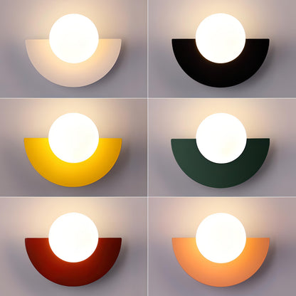 Halfronde Scandinavische Wandlamp – Everest | Minimalistisch Design in Metaal & Acryl met LED Lichtbron | Ideaal voor Hal, Slaapkamer of Woonruimte