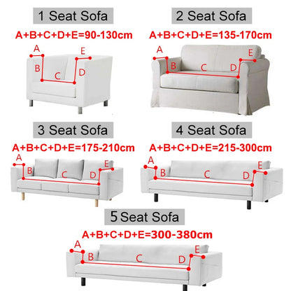Sofa hoes – Elastische hoes van polyester & spandex, anti-slip, waterafstotend