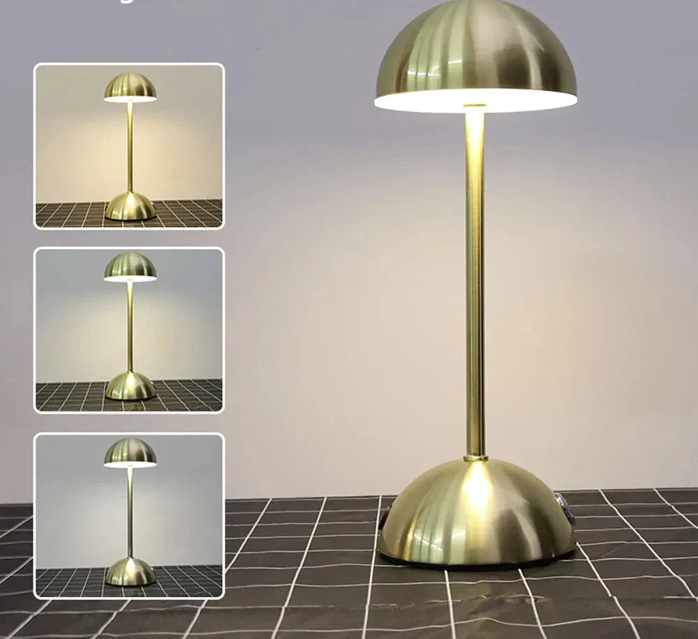 Moderne LED Tafellamp in Retro Paddenstoelvorm – Warm Licht voor Slaapkamer of Woonkamer